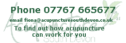 Acupuncture South Devon Contact Details